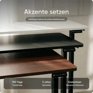 Tischplatte 120x60 cm (Mahagoni) - Kratzfeste Schreibtischplatte 25 mm mit Melam