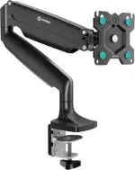 ONKRON Monitor Halterung für 13-32 Zoll Bildschirm bis zu 9 kg, Gasdruckfeder Monitor Arm Stand, Tischhalterung VESA 75x75-100x100, Monitorhalterung Schwenkbar, Drehbar, Neigbar Schwarz G100-B