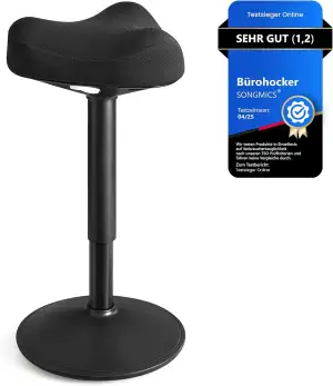 SONGMICS Hocker, Stehhocker um 360° neigbar, Schreibtischstuhl, höhenverstellbar