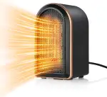 Heizlüfter Klein Energiesparend, Mini PTC Keramik Elektroheizung Leise,Mobile Heizung Elektrisch Steckdose 1200W/800W & Überhitzungsschutz,Heizungslüfter Heizungsventilator Tischheizung Tragbar