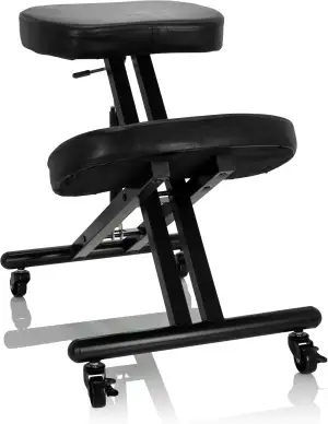 hjh OFFICE Kniehocker ergonomisch ORTHONI Kunstleder Kniestuhl mit Rollen, Hocke