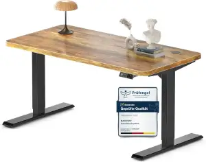 MAIDeSITe Höhenverstellbarer Schreibtisch (140x70cm), Höhenverstellbar Stehtisch