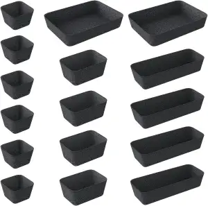 Cinnani 16 Stück Schubladen Ordnungssystem, Schubladen Organizer mit 4 Größen, F