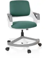 hjh OFFICE Kinder- & Jugendstuhl Kid Flex – Mitwachsender Drehstuhl mit Verstellbarer Rückenlehne, individuell anpassbar, 4–14 Jahre, Petrol