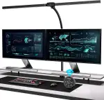 EYOCEAN Schreibtischlampe, Doppelkopf Schreibtischlampe Klemmbar, 24W 80cm Tageslichtlampe Schrei...