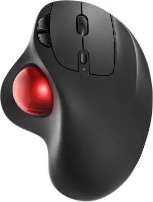 Nulea M501 Kabellose Trackball Maus, Wiederaufladbare Ergonomische Maus, Präzise