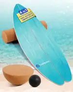 Balance Board Erwachsene | Rutschfeste Oberfläche & Rocker Shape | Surf Balanceboards für Surf Co...
