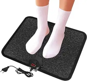 Fußwärmer Elektrisch – 230V Heizmatte Mit 1-12H Timer &7-Temp Heizstufen bis 60°C Wärmepads – 55W...