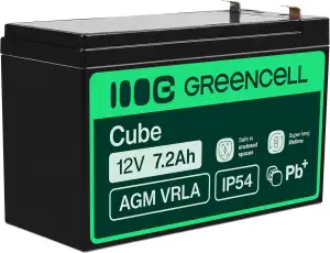 Green Cell® AGM 12V 7,2Ah Akku Vlies Batterie VRLA Blei Batterie Bleiakku Ersatz