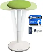 Ergonomischer Hocker - Bürohocker Testsieger mit 55-80 cm Stehhocker Höhenverstellbar mit Schwingeffekt - Büro Stehstuhl - Rutschfester Sitzhocker Ergonomisch - Wackelhocker Büro - Grün