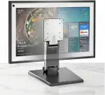 Touchscreen Monitorständer Erhöhung PC Halterung Schreibtisch VESA 75x75mm 100x100mm Bildschirm Standfuss POS Mount Arm für Tisch Schwarz (27in)
