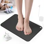 Kidken Erdungsmatte, Premium Carbon-infundiertes Vegan-Leder, zur Angstlinderung und Energieerhöhung mit rutschfester Unterlage und EU-Erdungskabel (40 * 60cm)