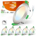 ALUSSO LED Einbaustrahler 230V IP44, 4W Dimmbar LED Spots 230V Deckenspots Einbauleuchten 55-68mm...