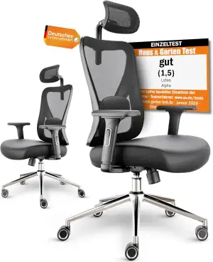 Alpha Bürostuhl ergonomisch [ORIGINAL] Schreibtischstuhl ergonomisch mit 11 Komf