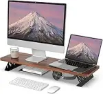 Fenge Dual Monitorständer mit Modernen Metallfüßen Multifunktionaler Bildschirmständer für Comput...