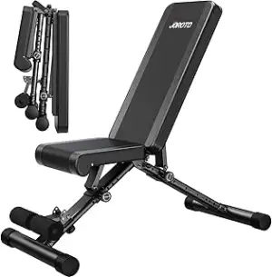 JOROTO Verstellbare Hantelbank Klappbare Bauch Folding Flach Einstellbar Trainin