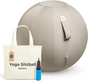 Backerz Sitzball - Ergonomische Sitzmöbel für Büro und Heimbüro - Langlebiger Stoff, Gymnastikbal...