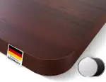 Tischplatte 180x80 cm (Mahagoni) - Kratzfeste Schreibtischplatte 25 mm mit Melaminbeschichtung, langlebige und robuste Arbeitsplatte für höhenverstellbare Büro-Schreibtische und Esstische