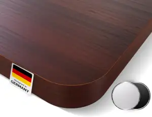 Tischplatte 180x80 cm (Mahagoni) - Kratzfeste Schreibtischplatte 25 mm mit Melam