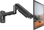 ELIVED Monitor Wandhalterung für 13-32" Bildschirme bis zu 9kg, VESA 75/100mm, Gasdruckfeder PC Monitor Hatlerung Wand, 180° Schwenkbar, 360° Drehbar, Höhenverstellbar Monitorhalterung EV023A