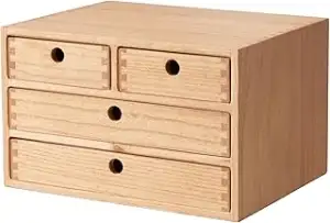 KIRIGEN Holz Schreibtisch-Organizer mit Schubladen Heimarbeitsplatz Bürobedarf H