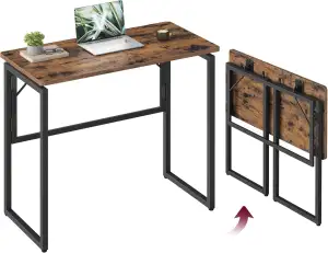 VASAGLE Klapptisch, Kleiner Schreibtisch klappbar, Computertisch, Tischplatte au