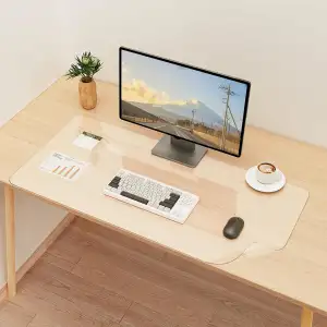 YSAGi Schreibtischunterlage Transparent, Klares Großes Mauspad, Wasserdichte Tis