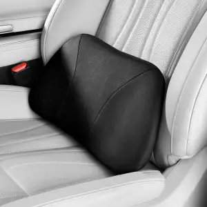 Lendenstützkissen Auto, Memory Foam Füllung & Hautfreundliches Samtleder – Taillengerechte Passfo...