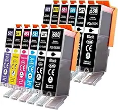 Yowell 580 581 Multipack XXL Kompatibel für Canon Druckerpatronen 580 581 PGI 58
