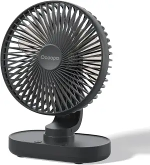 OCOOPA Ventilator Automatisch Oszillierend Leise 30db, 16.5CM, 4000mAh Akku und 