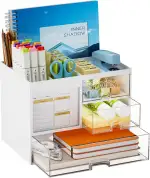 Marbrasse Schreibtisch Organizer mit 3 Schubladen,Stifthalter mit Großen Kapazität für den Schrei...