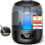 Dreo Luftbefeuchter für das Schlafzimmer, Kaltnebel-Ultraschallgerät mit 30 Stunden Laufzeit, 3L Top-Fill-Tank, Feuchtigkeitssensor, Nachtlicht für Babys, Kinderzimmer, für Pflanzen und Zuhause