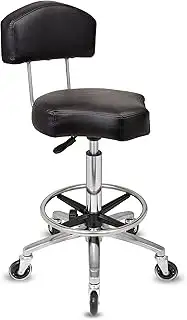 Rollhocker bis 160 kg - Ergonomisch geformter Sitz mit Rollen und Lehne - Drehho