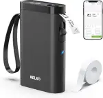 Nelko Etikettendrucker, Bluetooth P21 Selbstklebendes Etikettiergerät Tragbarer Beschriftungsgerät selbstklebend Labeldrucker, Kabelloser, Mini Label Printer mit iOS Android,Für Zuhause, Schwarz