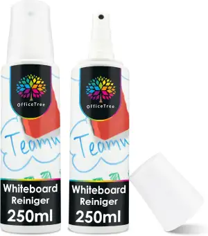 OfficeTree 2 x Whiteboard Reiniger Spray 250 ml - Whiteboard Cleaner Spray zur R