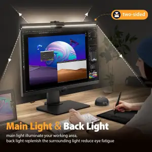 Bildschirm Lampe Monitor Lampe USB LED mit Blaulichtfilter und Automatischer Dim