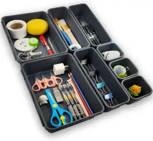 Schubladen Organizer Ordnungssystem,8 Stück Getrennte Schublade Organizer,Oganizer Aufbewahrungsbox für Zuhause,Bade Make-up Organizer,für Büro/Schlafzimmer/Schminktisch/Badezimmer