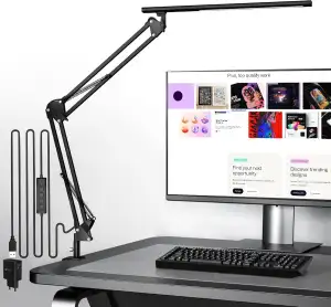 Schreibtischlampe für das Heimbüro, Schreibtischlampe Klemmbar , Architektenleuc