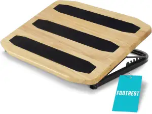 Verstellbare Fußstütze Schreibtisch Holz- Ergonomische Fußbank unter dem Schreib