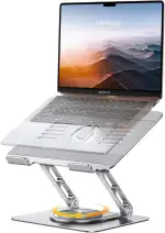 Lamicall Laptop Ständer, Verstellbarer Laptopständer - [360° Drehbar] Faltbarer Alu Notebook Ständer für Schreibtisch/Büro, Universale Ergonomische Laptop Stand Halterung für Macbook Pro Air, 10-17,3"