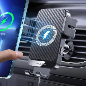 MOKPR 15W Handyhalterung Auto mit Ladefunktion, Kfz Ladegerät Induktive Ladestat