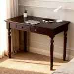 Schreibtisch aus Massivholz mit Schubladen, 120 cm, französischer Landhausstil, ideal für Zuhause, Wohnzimmer, Arbeitszimmer oder Büro