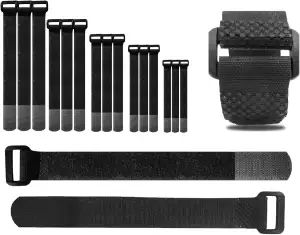 35 Stück Nylon Klett Kabelbinder mit Schnallen (5 Längen bis 40 cm) Kabelbinder 