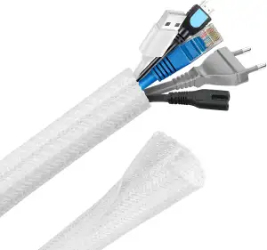 Hocerlu Flexibel 13mm-3 Meter Kabelkanal, Selbstschließend Kabelschlauch Zuschne