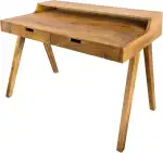 riess-ambiente.de Massiver Sekretär Monsoon 120cm Mangoholz Schreibtisch | einzigartiger Bürotisch aus Massivholz