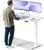 Desktronic Homeone Höhenverstellbarer Schreibtisch 160 × 80 cm – Elektrischer Schreibtisch Mit Zw...