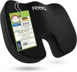 feela.® Orthopädisches Sitzkissen [3 Härtegrade] TESTSIEGER – Ergonomisches Sitzkissen für Bürost...