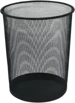 Q-CONNECT Papierkorb Metall schwarz Rund 19lt KF00871