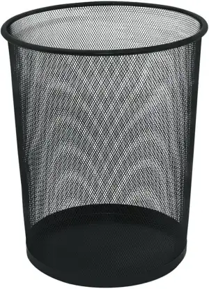 Q-CONNECT Papierkorb Metall schwarz Rund 19lt KF00871