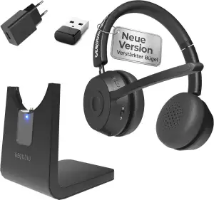 GEQUDIO GB-2 Bluetooth Headset [Edition 2026] – Verstärkter Edelstahl-Bügel – Ka